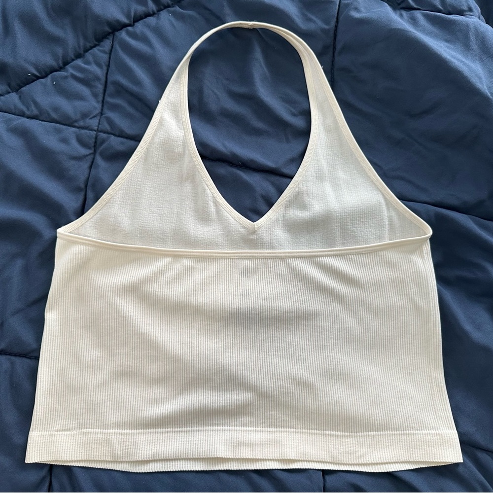 SO Ivory Ribbed Halter Top - Picture 2 of 3